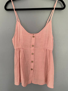 Button Front Ruffle top tank