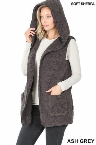 Sherpa Hooded Vest