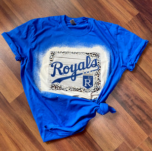 Royals Leopard Baseball Tee